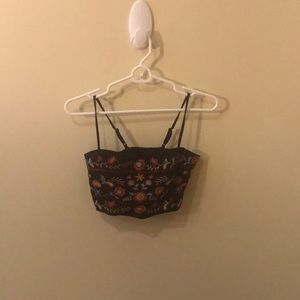 Embroidered crop top